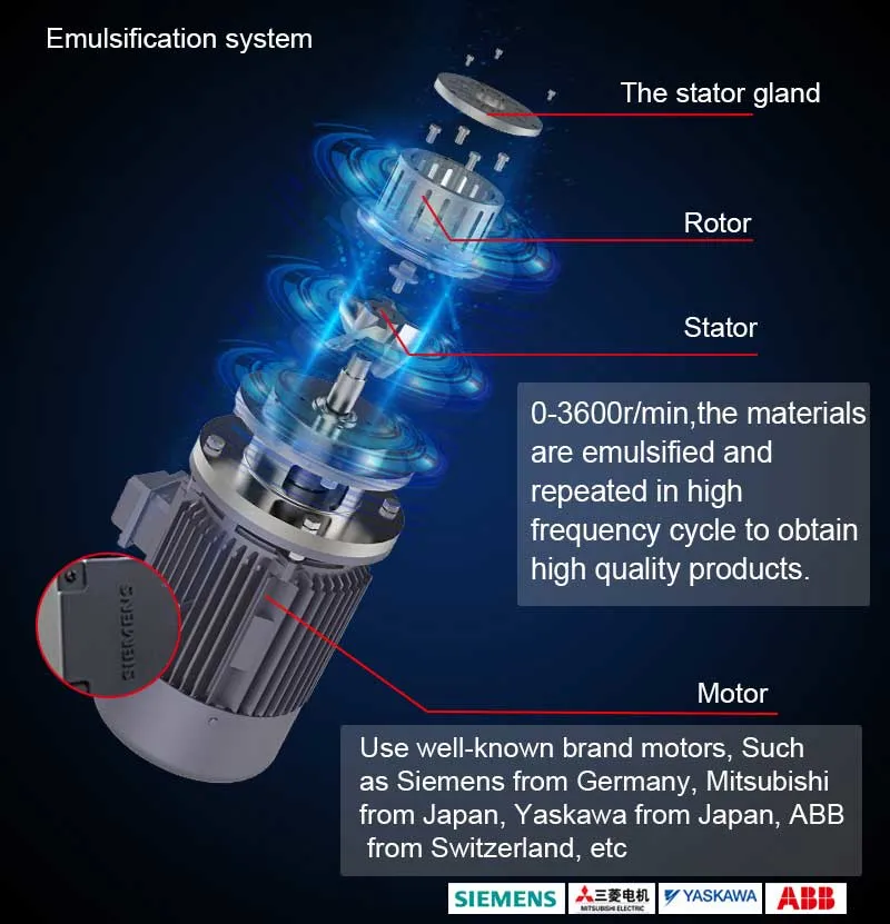 300L Vacuum Emulsifying Homogenizer Mixer Vacuum Emulsify Mixer for Onitment and Cream