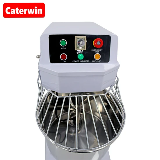 Caterwin Attrezzatura da Forno Impastatrice per Farina da 8 kg Impastatrice a Spirale Commerciale a Doppia Velocità da 20 Litri con Timer